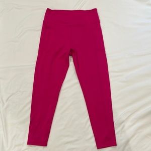Victoria’s Secret Sport, 23” inseam, size Large crop leggings, hot pink color